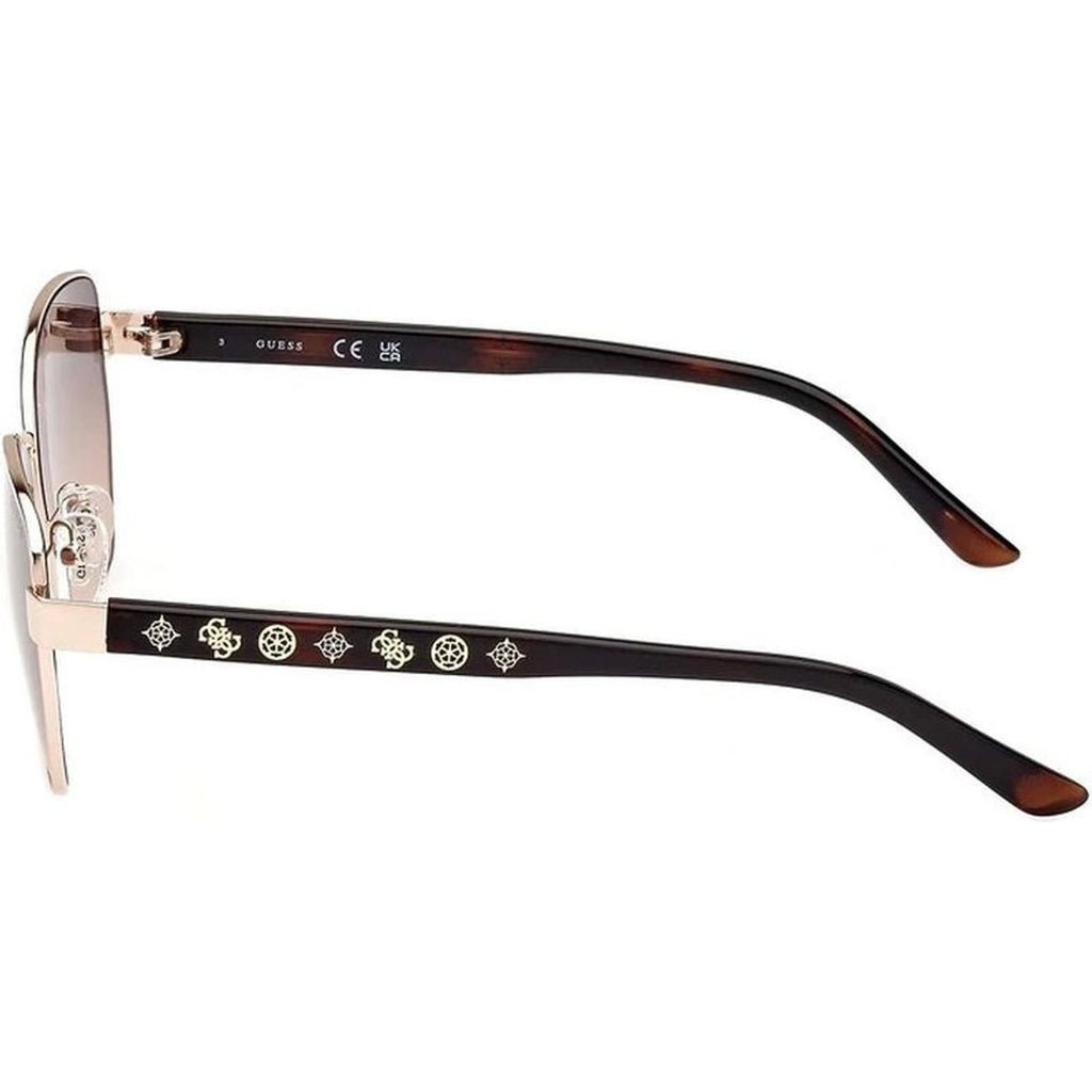 GU00102, Shiny Pale Gold/Brown Gradient Lenses