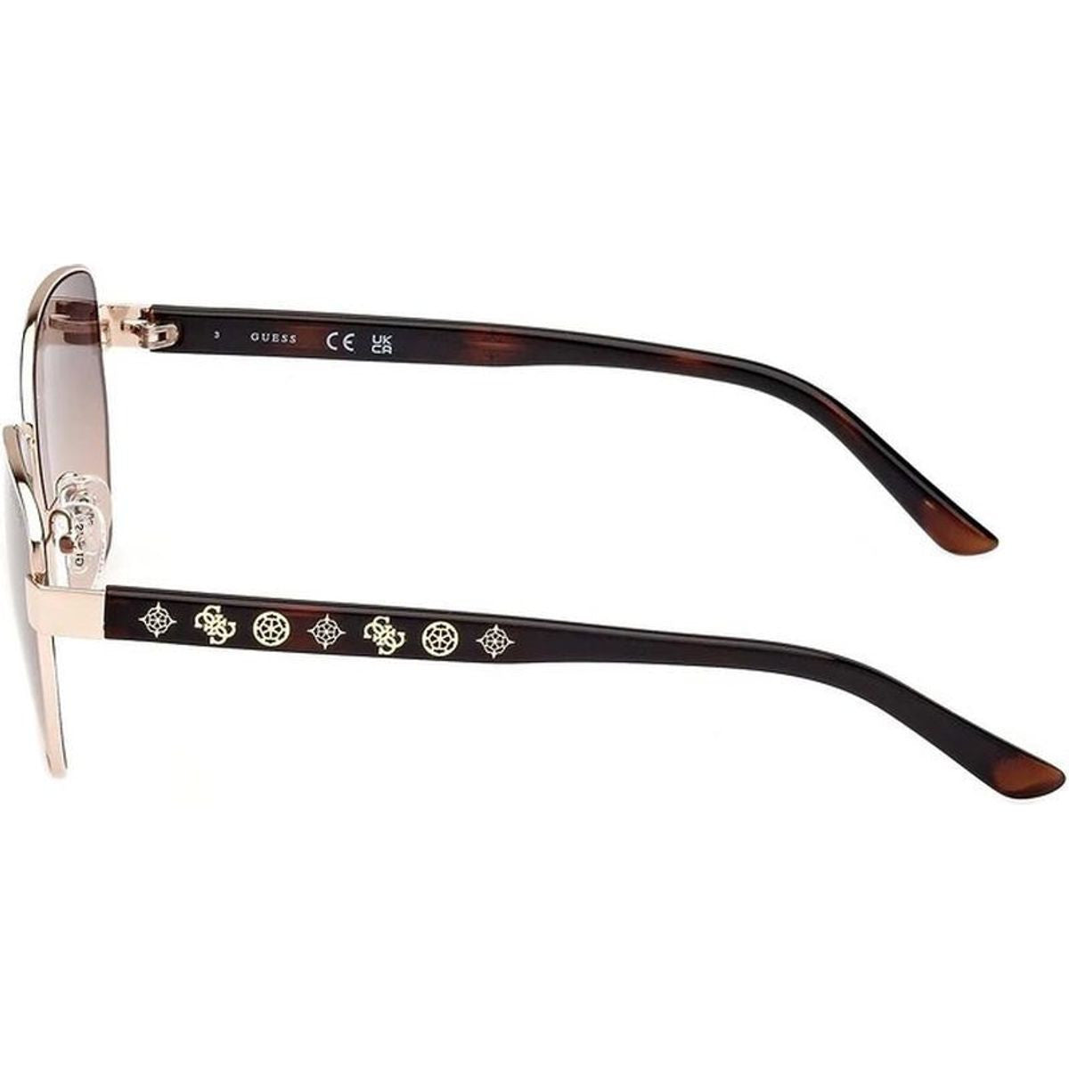 GU00102, Shiny Pale Gold/Brown Gradient Lenses