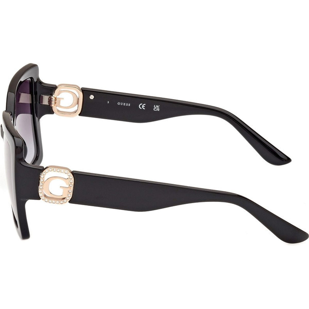 GU00103, Shiny Black/Smoke Gradient Lenses