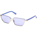 GU00106, Shiny Pale Gold/Blue Lenses