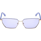 GU00106, Shiny Pale Gold/Blue Lenses