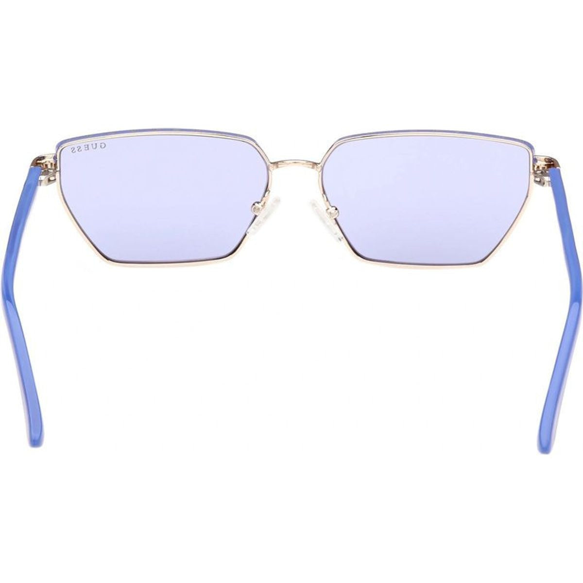 GU00106, Shiny Pale Gold/Blue Lenses