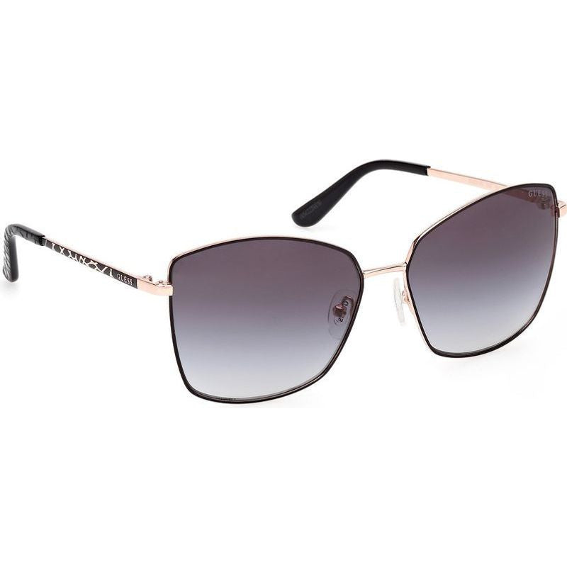 GU00149, Matte Black and Rose Gold/Smoke Gradient Lenses