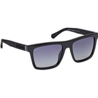 GU00166, Shiny Black and Matte Black/Smoke Polarised Lenses