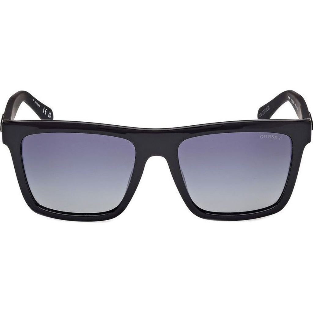 GU00166, Shiny Black and Matte Black/Smoke Polarised Lenses