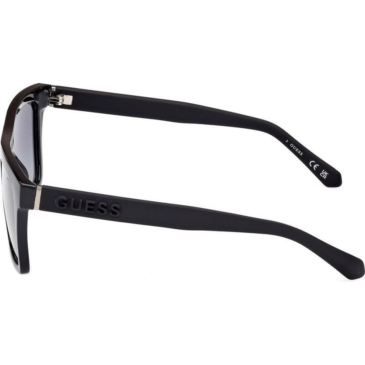 GU00166, Shiny Black and Matte Black/Smoke Polarised Lenses