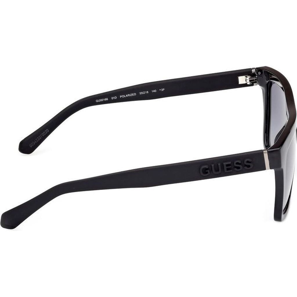 GU00166, Shiny Black and Matte Black/Smoke Polarised Lenses