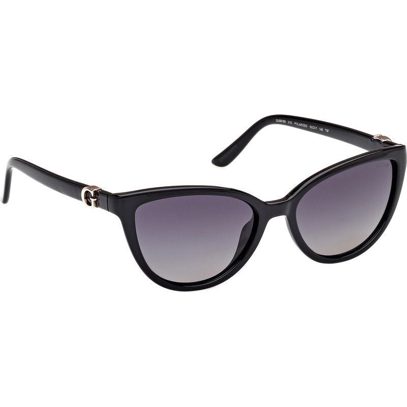 GU00189, Shiny Black/Smoke Polarised Lenses