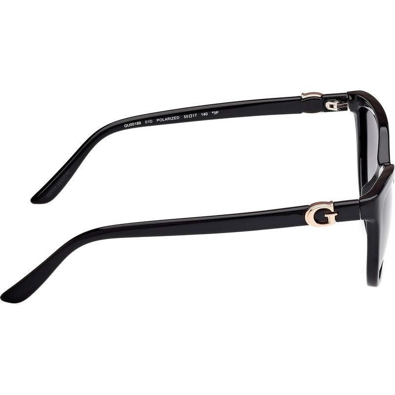 GU00189, Shiny Black/Smoke Polarised Lenses