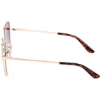 GU00192, Shiny Rose Gold/Brown Gradient Lenses