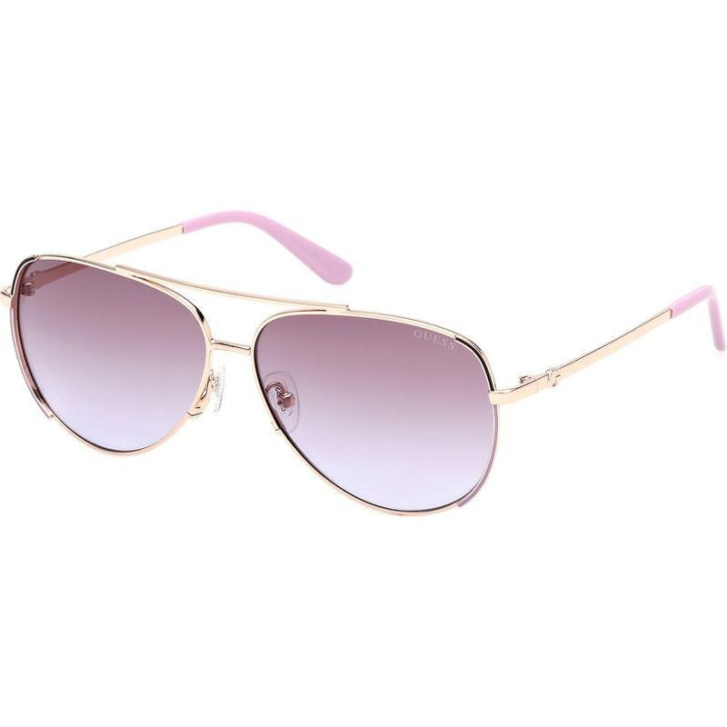 GU00193, Shiny Rose Gold/Violet Gradient Lenses