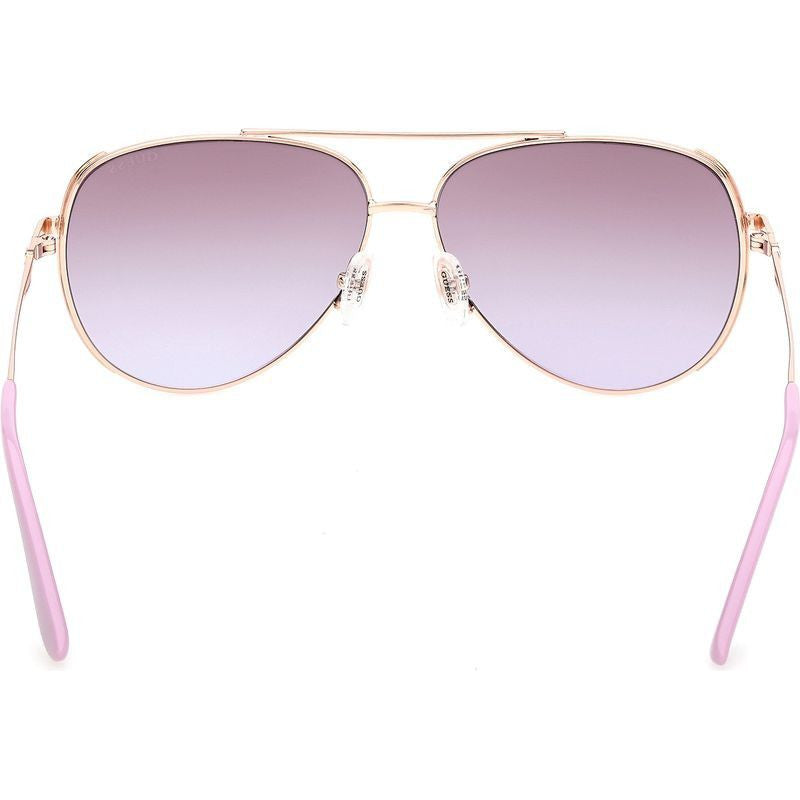 GU00193, Shiny Rose Gold/Violet Gradient Lenses