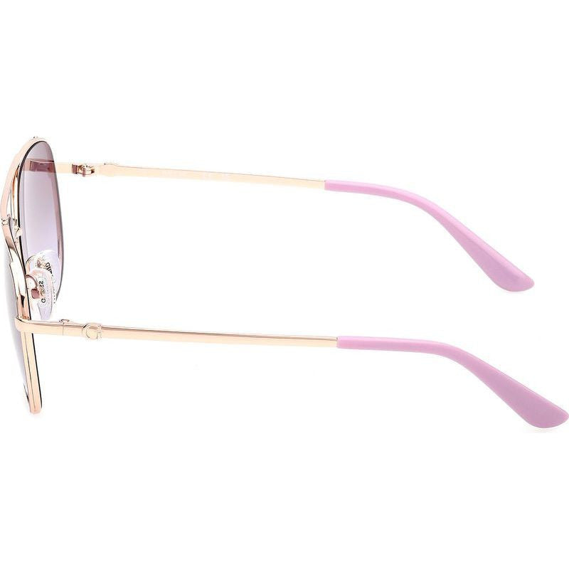 GU00193, Shiny Rose Gold/Violet Gradient Lenses