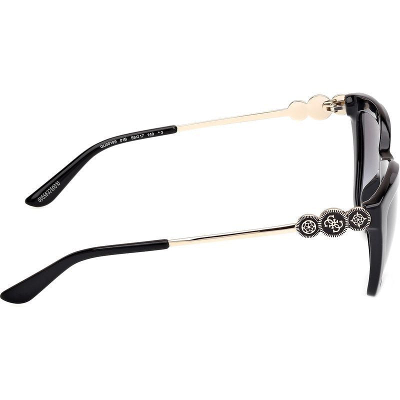 GU00199, Shiny Black/Smoke Gradient Lenses