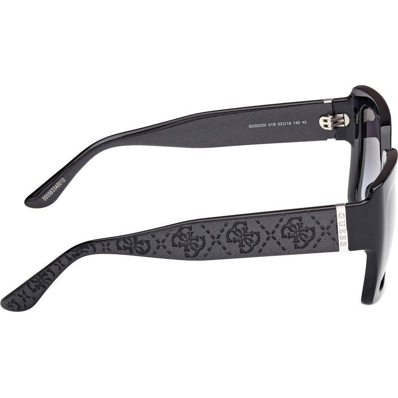 GU00200, Shiny Black and Black Pearl/Smoke Gradient Lenses