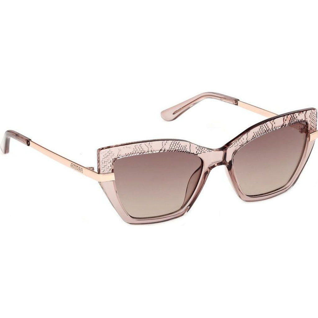 GU00216, Shiny Beige and Rose Gold/Brown Gradient Lenses