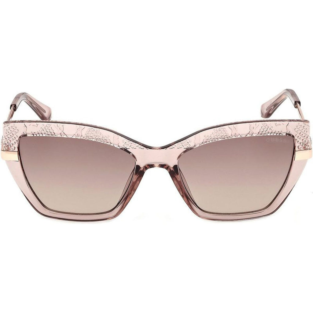 GU00216, Shiny Beige and Rose Gold/Brown Gradient Lenses