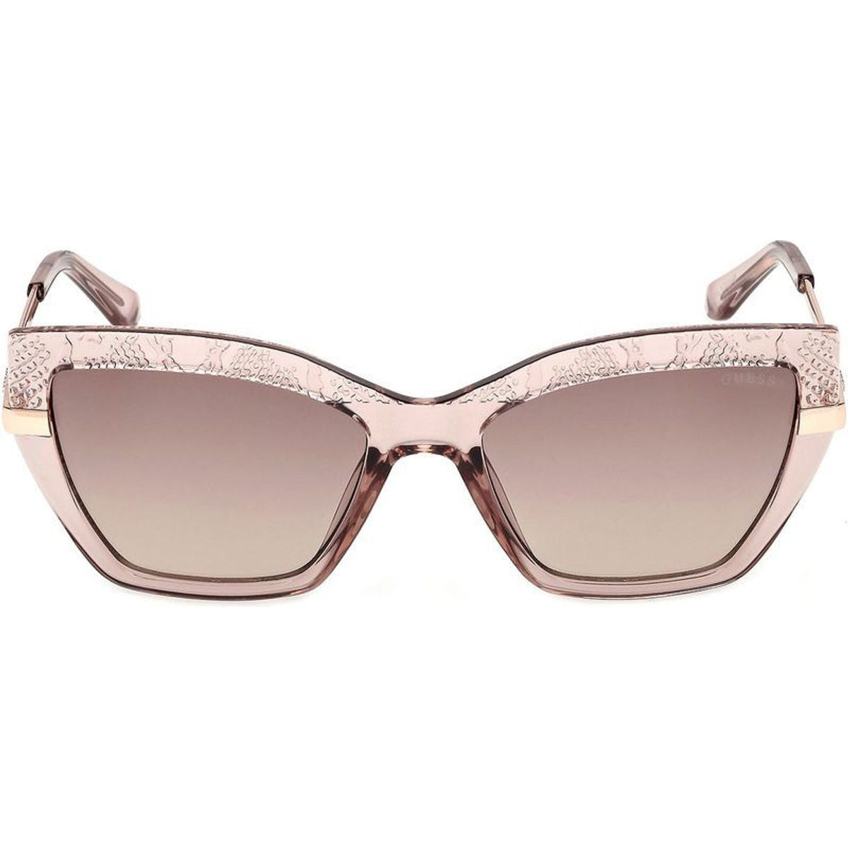 GU00216, Shiny Beige and Rose Gold/Brown Gradient Lenses