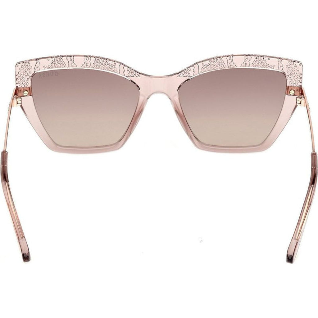 GU00216, Shiny Beige and Rose Gold/Brown Gradient Lenses