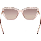 GU00216, Shiny Beige and Rose Gold/Brown Gradient Lenses