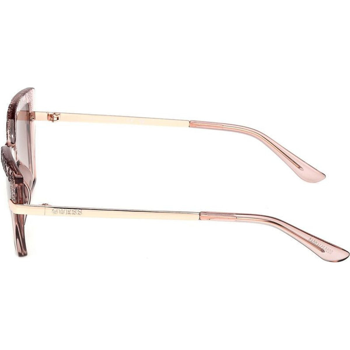 GU00216, Shiny Beige and Rose Gold/Brown Gradient Lenses