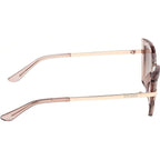 GU00216, Shiny Beige and Rose Gold/Brown Gradient Lenses