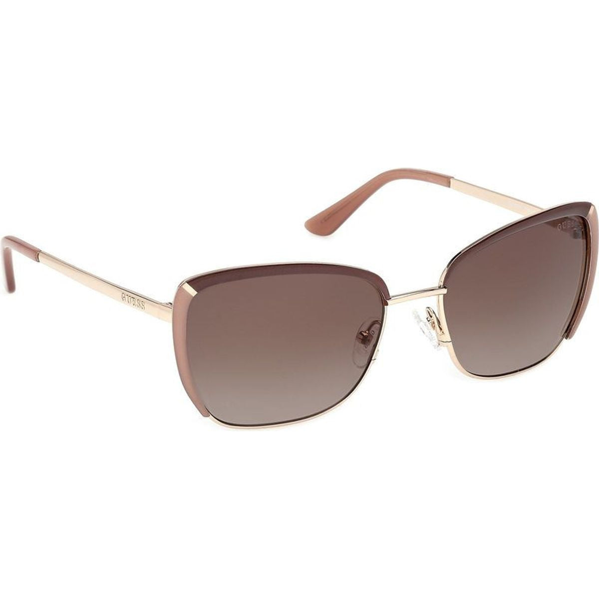 GU00218, Shiny Pale Gold/Brown Gradient Lenses