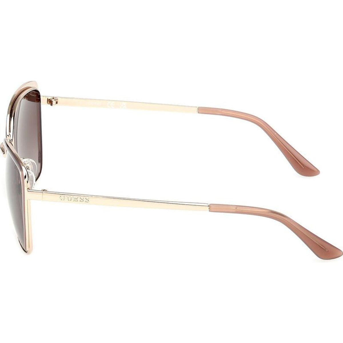 GU00218, Shiny Pale Gold/Brown Gradient Lenses