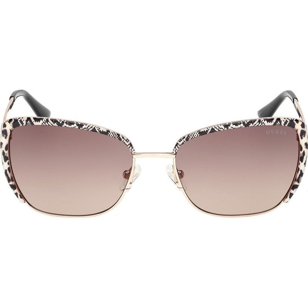 GU00218, Shiny Rose Gold/Brown Gradient Lenses