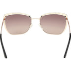 GU00218, Shiny Rose Gold/Brown Gradient Lenses