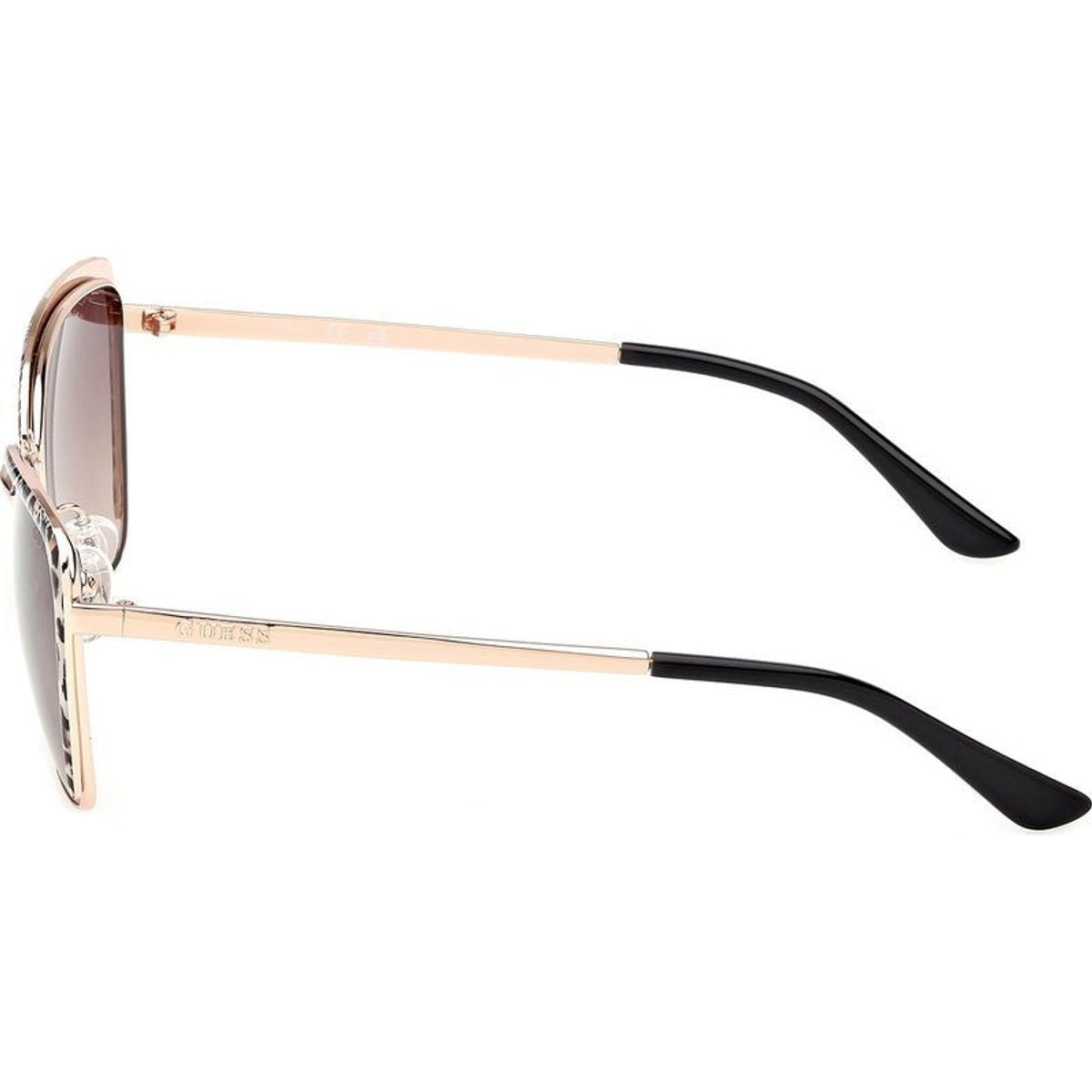 GU00218, Shiny Rose Gold/Brown Gradient Lenses