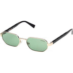 GU00231, Shiny Pale Gold and Havana/Green Lenses