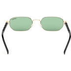 GU00231, Shiny Pale Gold and Havana/Green Lenses