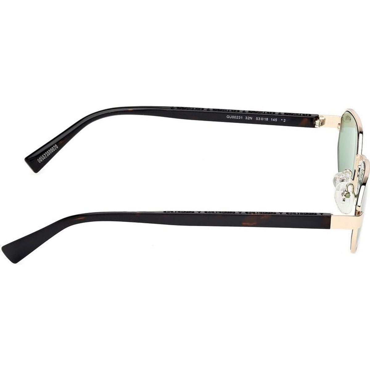 GU00231, Shiny Pale Gold and Havana/Green Lenses