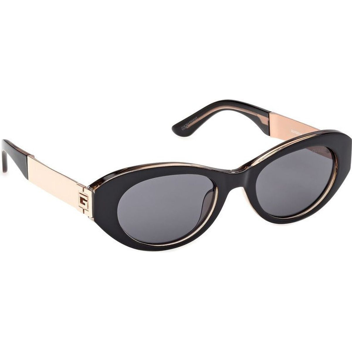 GU00261H, Shiny Black and Rose Gold/Smoke Lenses
