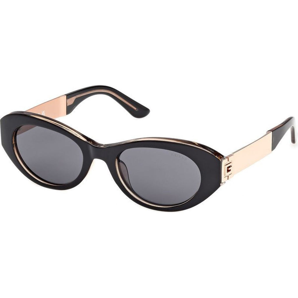 GU00261H, Shiny Black and Rose Gold/Smoke Lenses