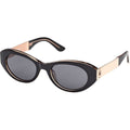 GU00261H, Shiny Black and Rose Gold/Smoke Lenses