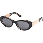 GU00261H, Shiny Black and Rose Gold/Smoke Lenses