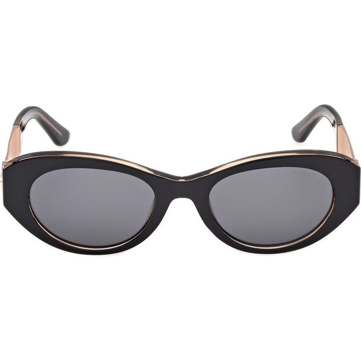 GU00261H, Shiny Black and Rose Gold/Smoke Lenses