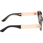 GU00261H, Shiny Black and Rose Gold/Smoke Lenses
