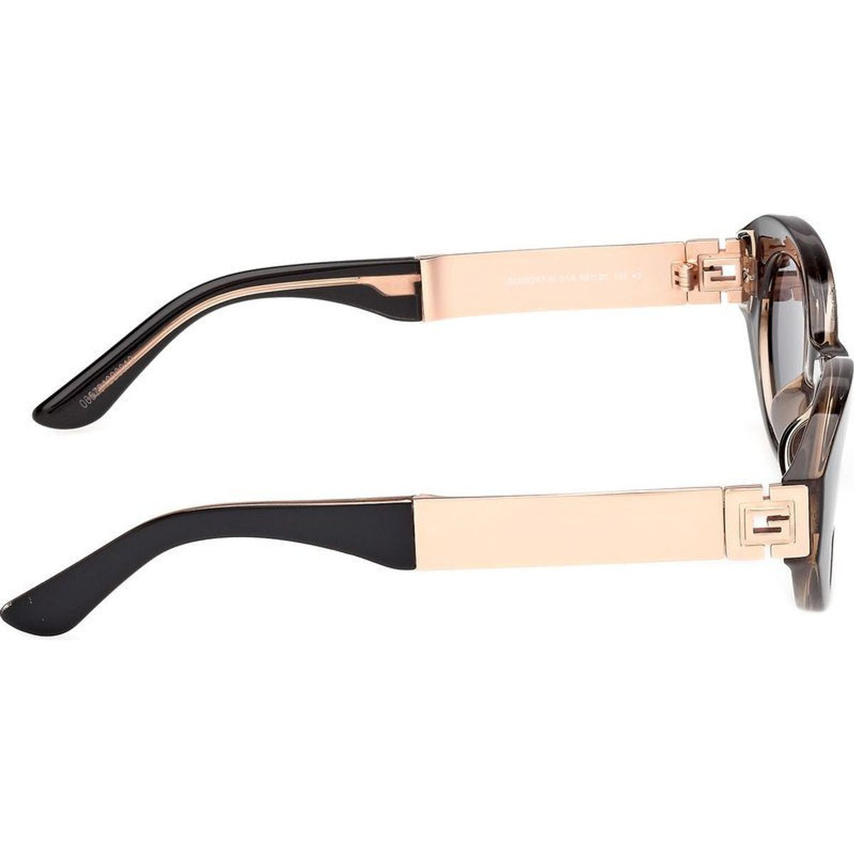 GU00261H, Shiny Black and Rose Gold/Smoke Lenses