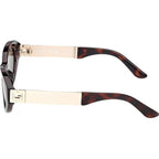 GU00261H, Dark Havana and Pale Gold/Green Lenses