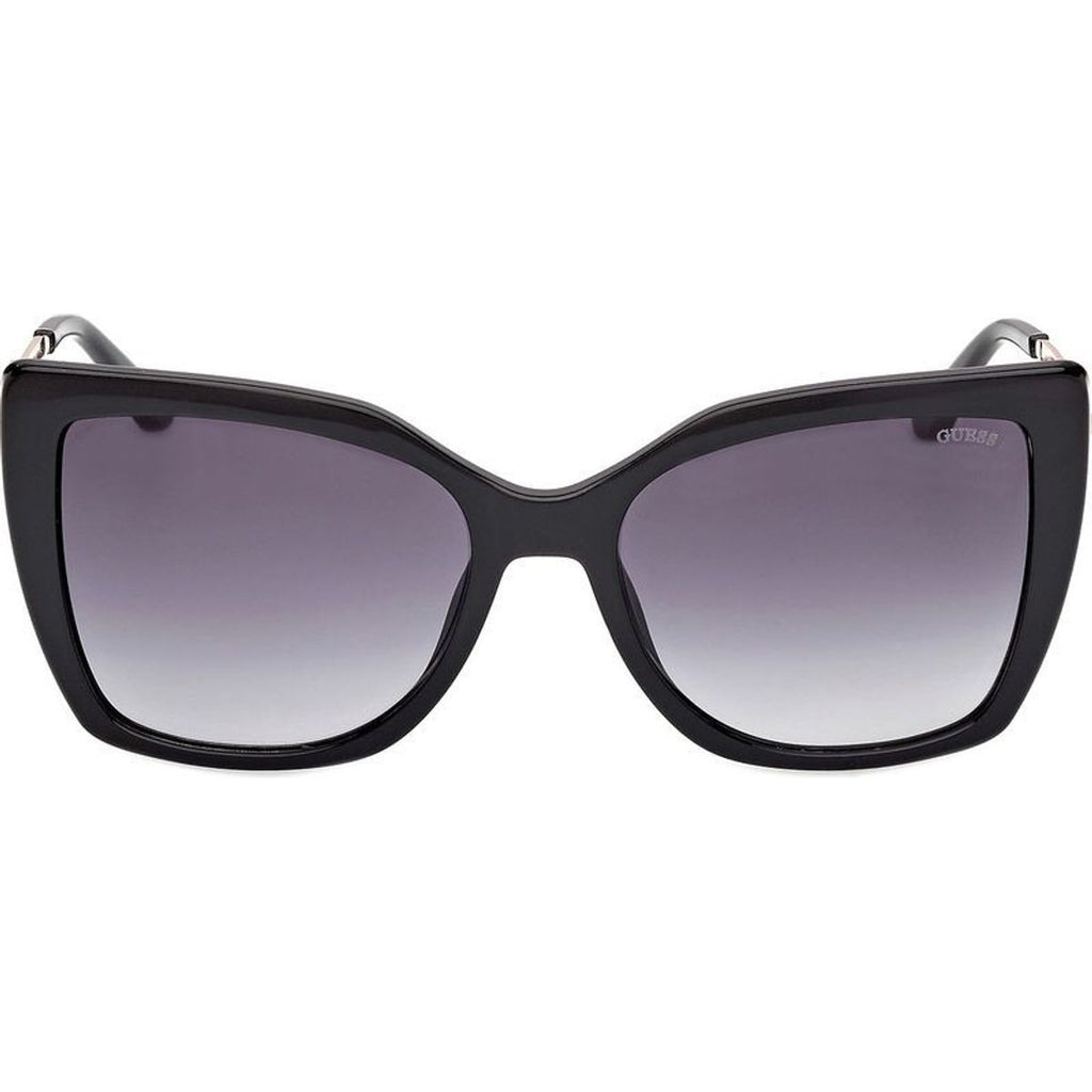 GU00266, Shiny Black and Deep Gold/Smoke Gradient Lenses