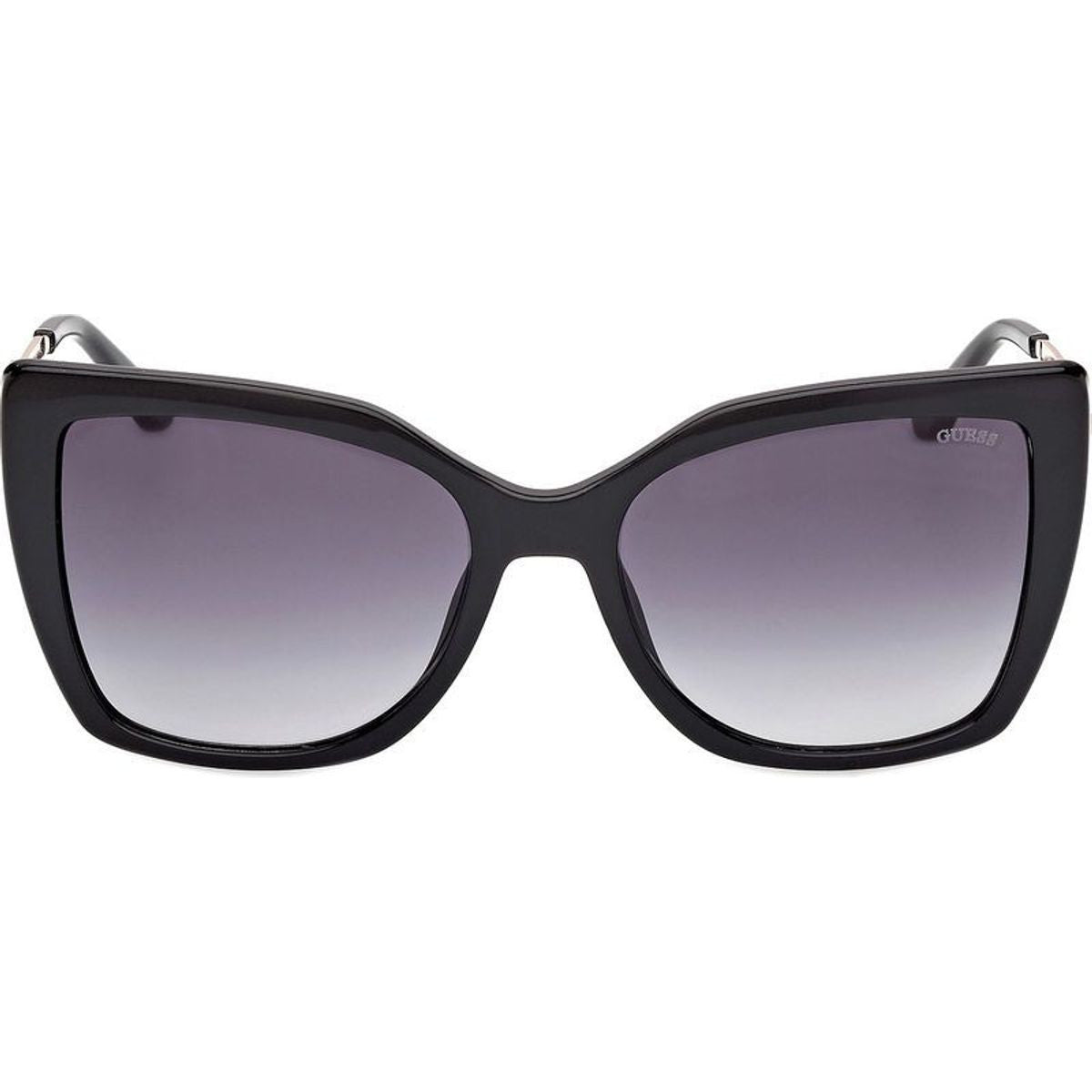 GU00266, Shiny Black and Deep Gold/Smoke Gradient Lenses