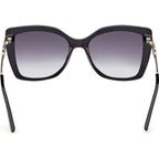 GU00266, Shiny Black and Deep Gold/Smoke Gradient Lenses