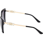 GU00266, Shiny Black and Deep Gold/Smoke Gradient Lenses