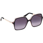 GU00270, Shiny Black and Rose Gold/Smoke Gradient Lenses