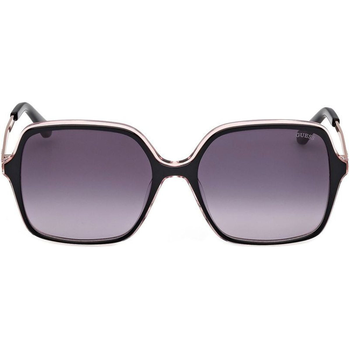 GU00270, Shiny Black and Rose Gold/Smoke Gradient Lenses