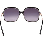 GU00270, Shiny Black and Rose Gold/Smoke Gradient Lenses