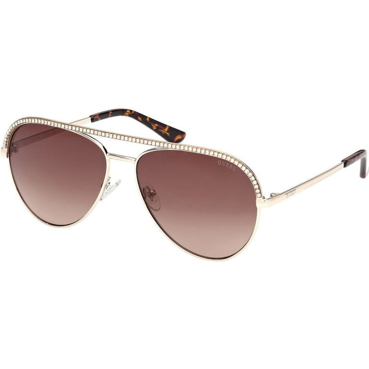 GU00271, Shiny Pale Gold/Brown Gradient Lenses